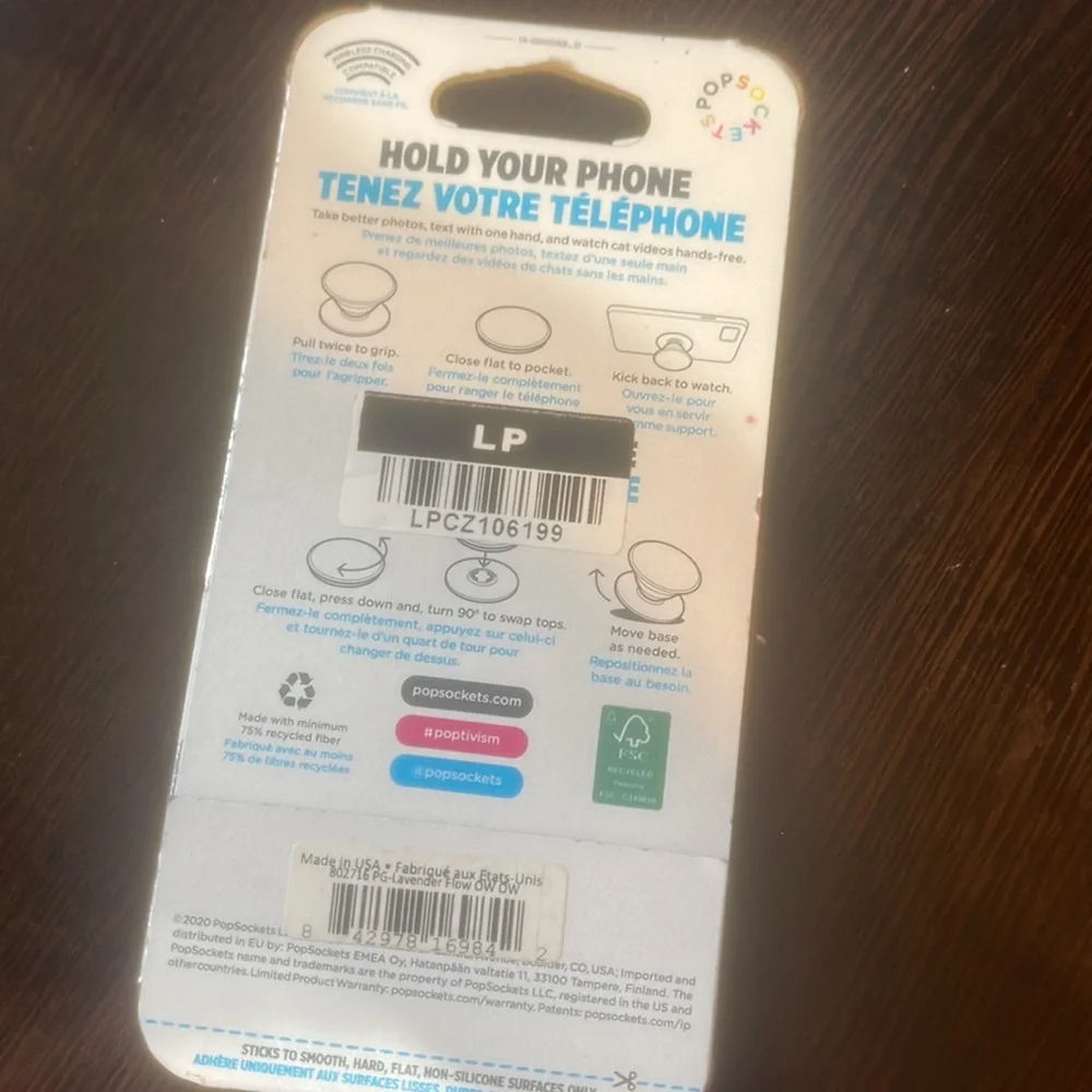 Purple marble popsocket NIB